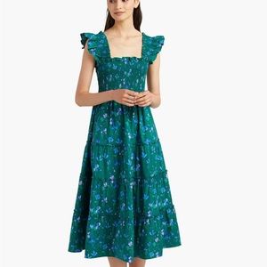 Hill House | Ellie Dress | XS | Emerald Space Floral